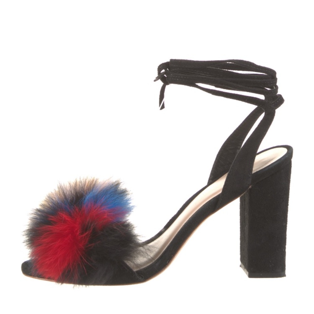 Loeffler Randall Nicolette fur block heel